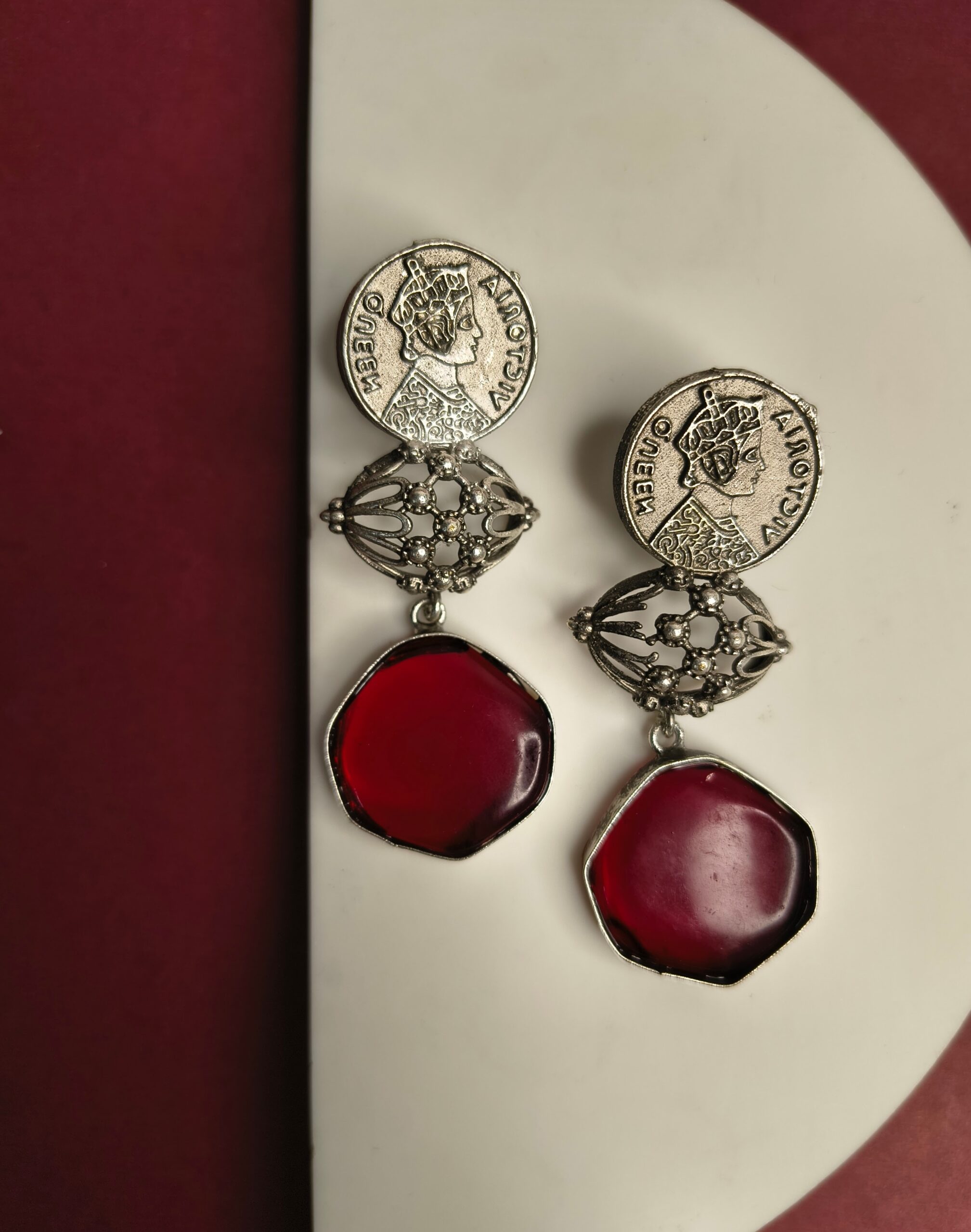 Vintage Coin Statement Earrings