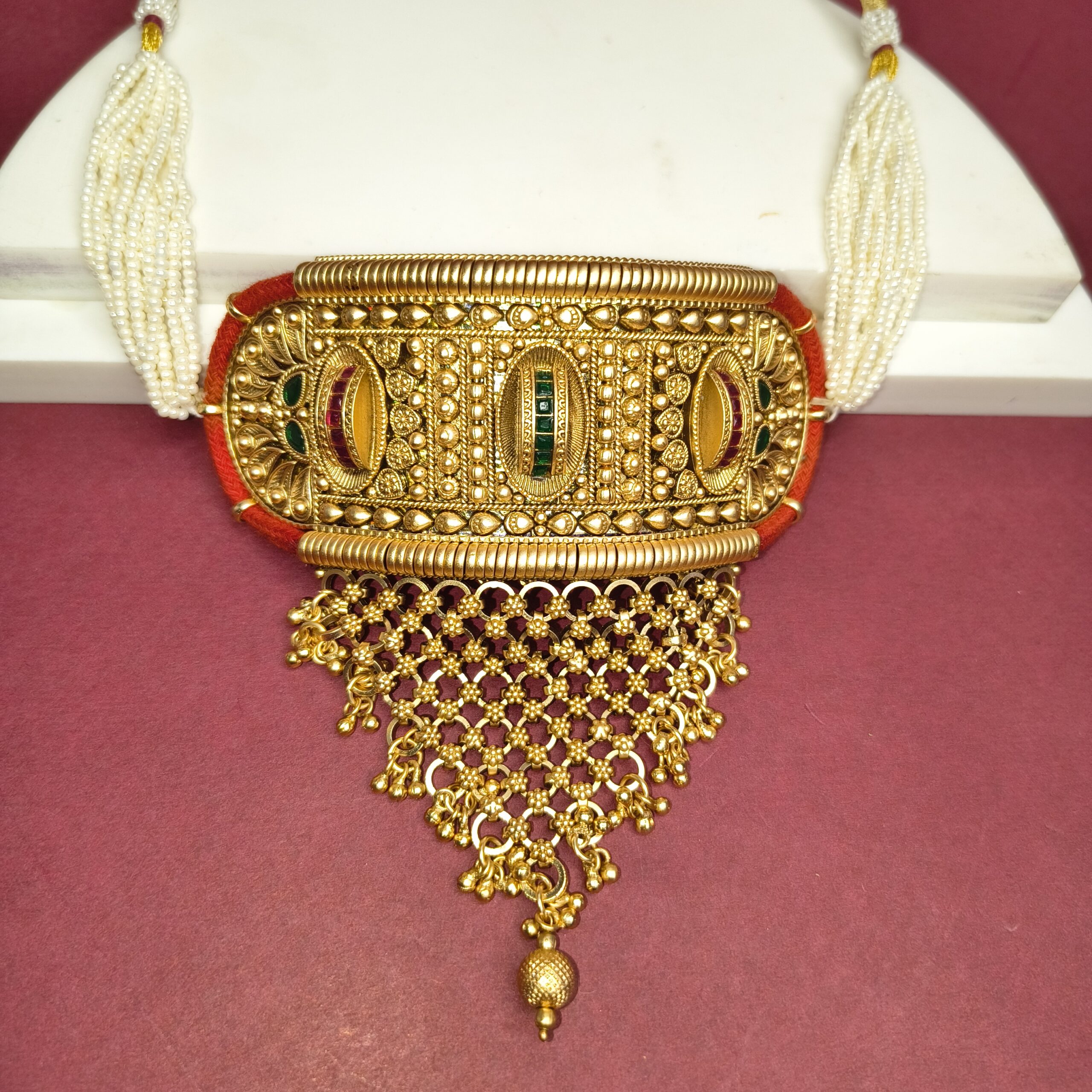 Antique Heritage Jhumka & Necklace Set