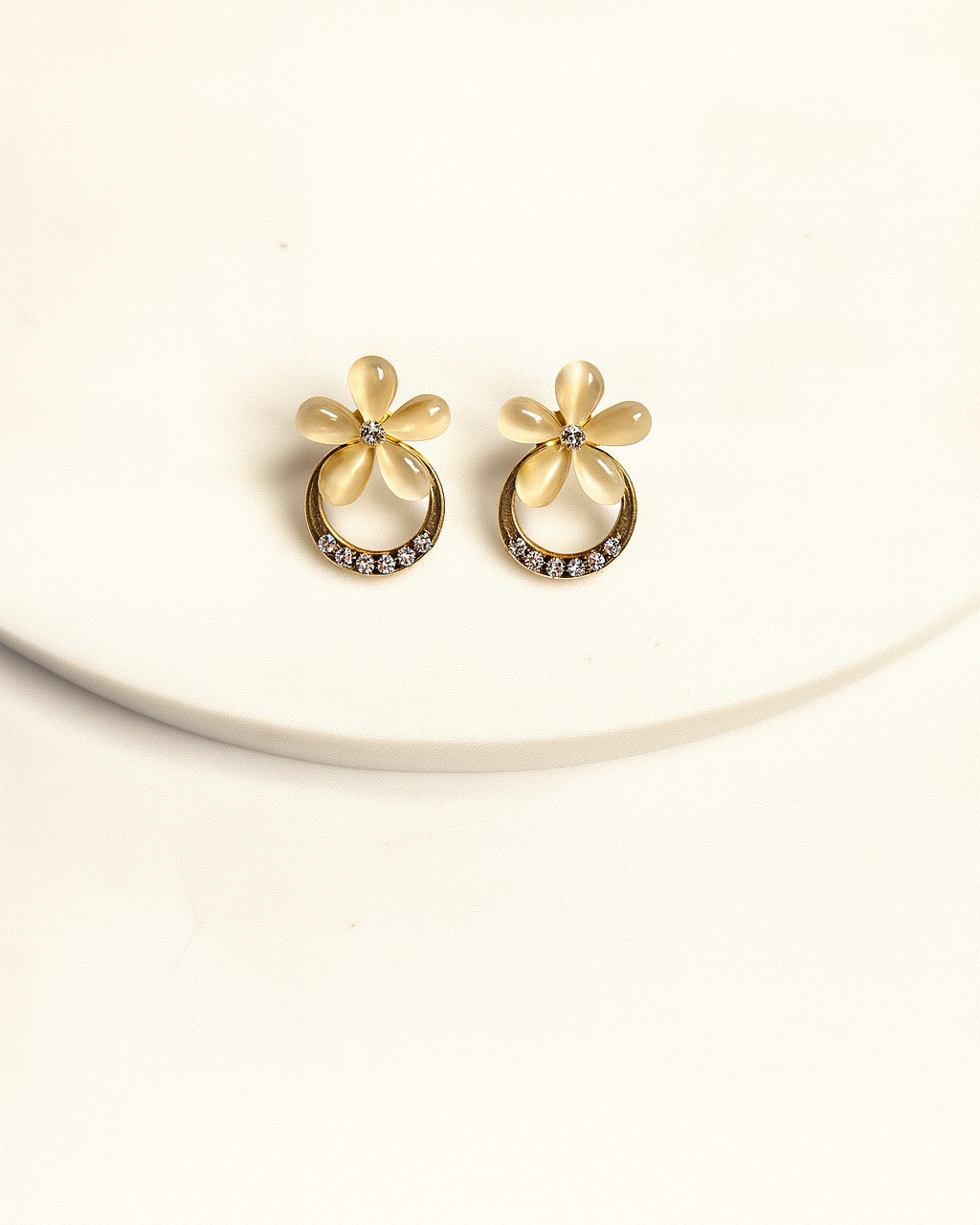 Stone Studded Flower Earring