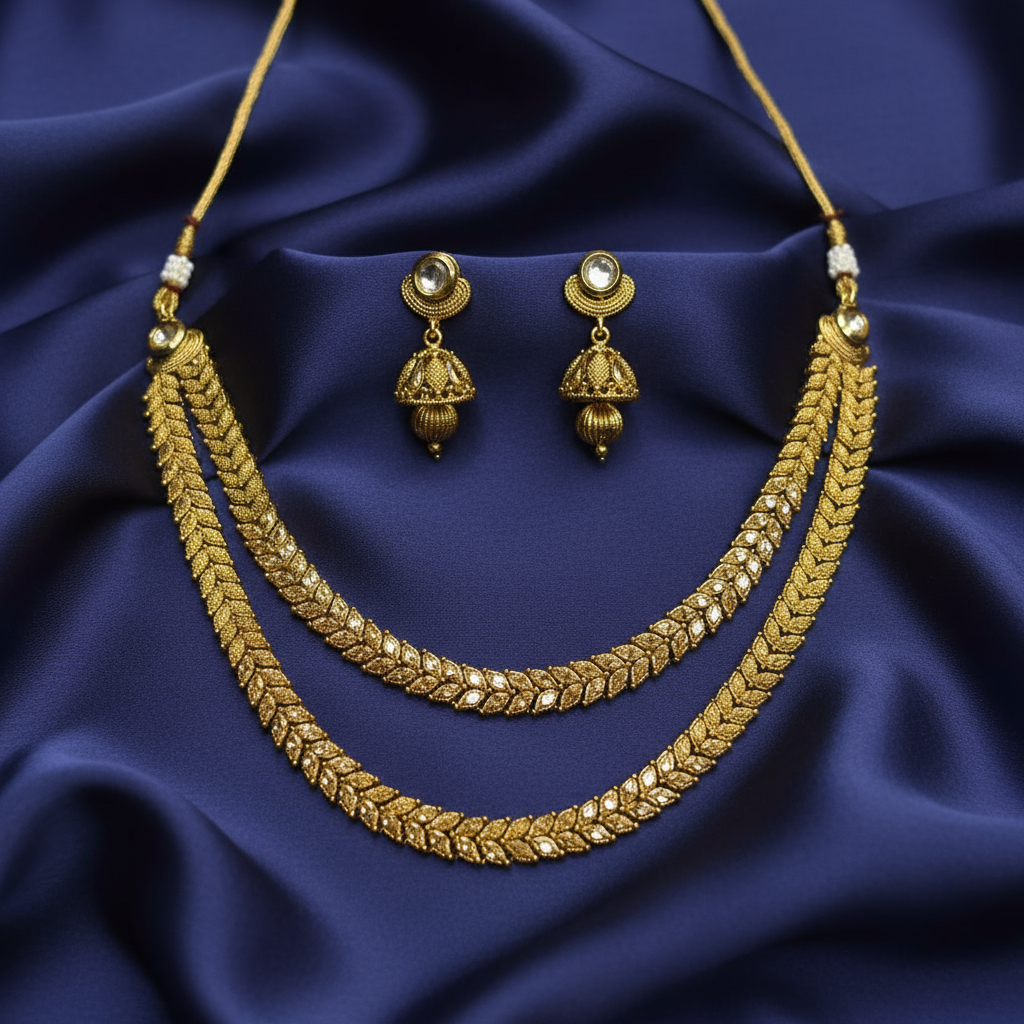 Dual Layered Golden Chain Necklace