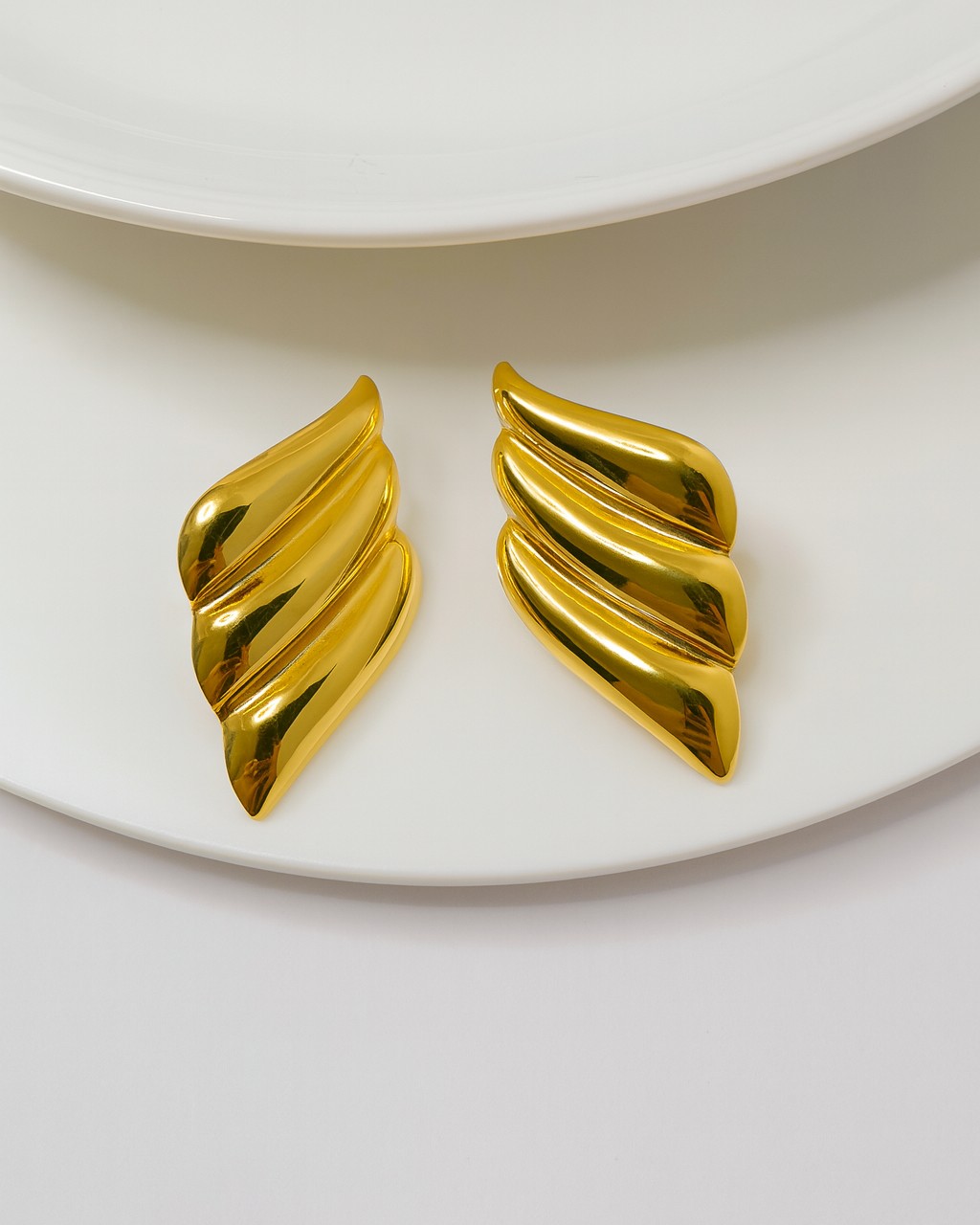 Stainless Steel Gold-Plated Stud