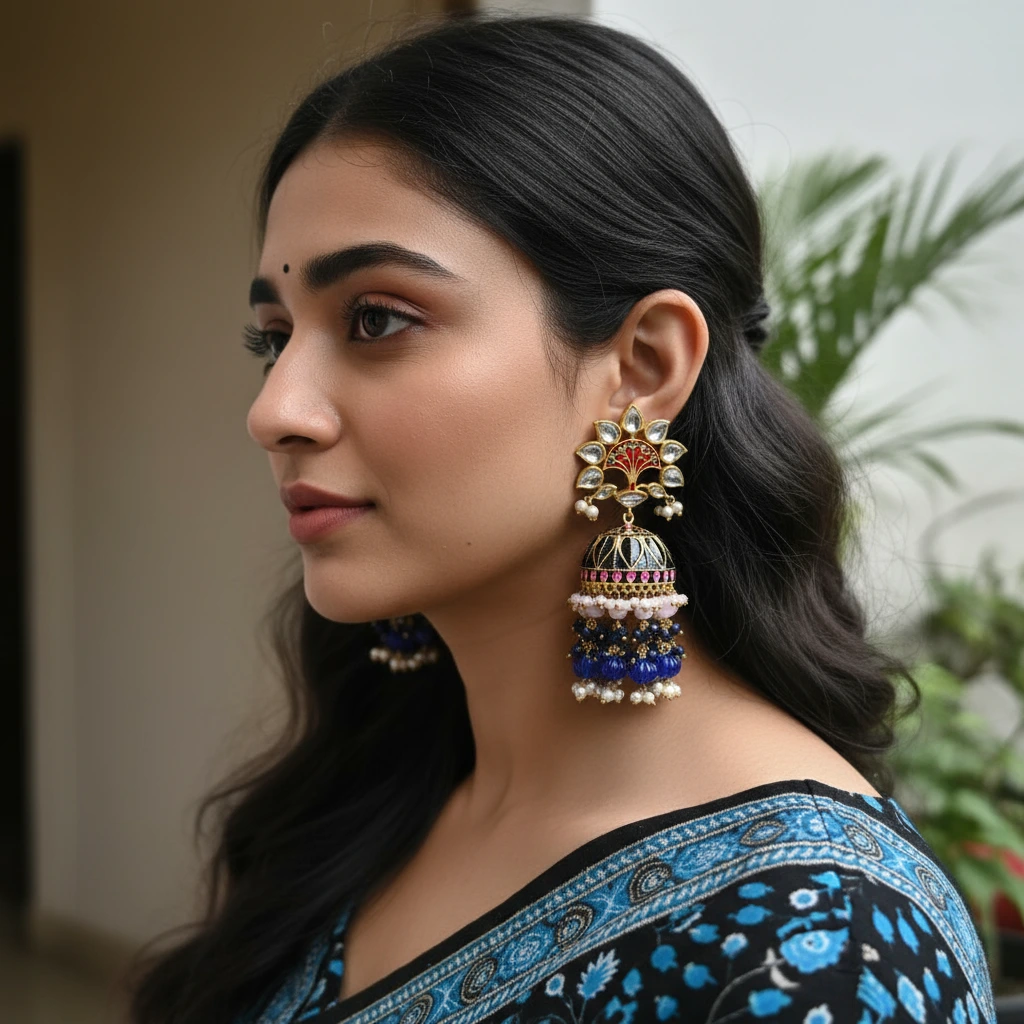 kundan-meenakari-dome-shaped-jhumka-1