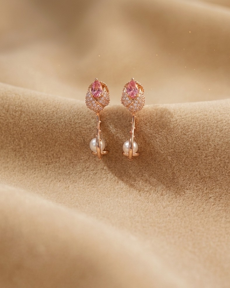 Rose Pearl AD Earrings