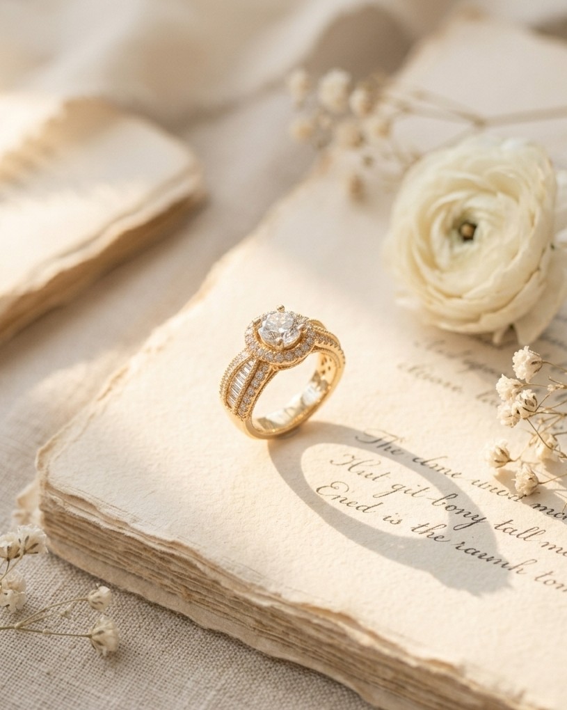 Classic Solitaire Adjustable Ring