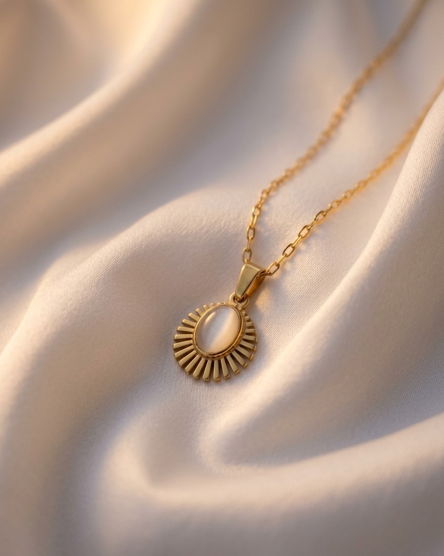 Vintage Sunburst Stone Chain
