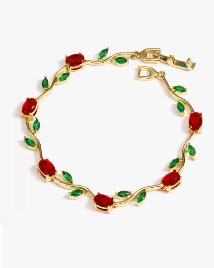Ruby Green Tulip Bracelet