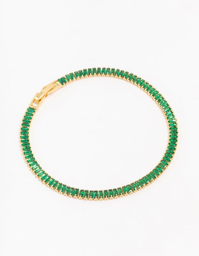 Green Tennis Bracelet
