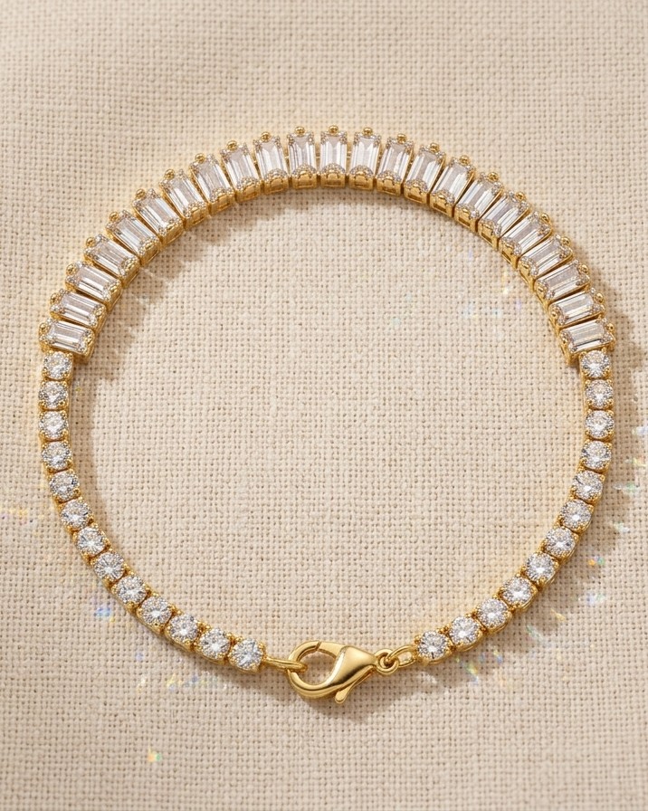 Dual Design Tennis Bracelet