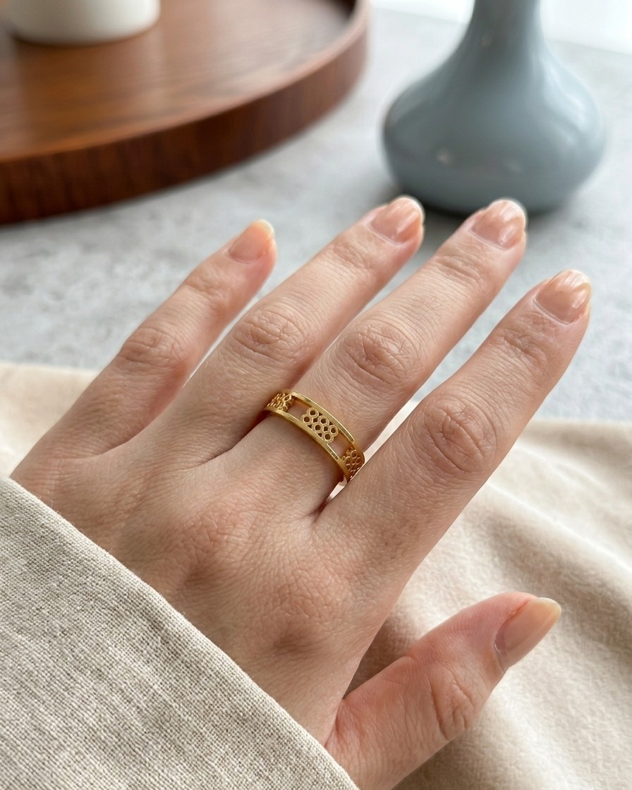 Golden Adjustable Ring