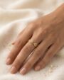 Golden Peace Charm Ring