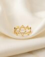 Golden Triangle Crown Ring