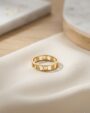 Golden Roman Numeral Band Ring