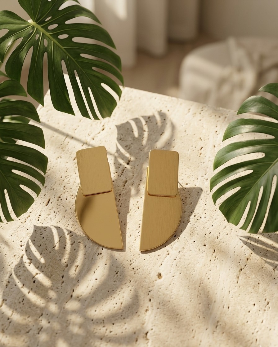 Dual Style Brass Earrings