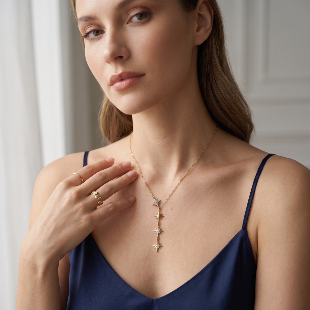 Star Design Layered Necklace